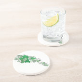 vallende Shamrocks Zandsteen Onderzetter (Zijkant)