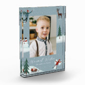 Vallende sneeuw grillige kerst fotoblokken (Links)