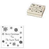 Vallende Sneeuwvlok Kerstmis Hout Kunst Stempel (Gestempeld)