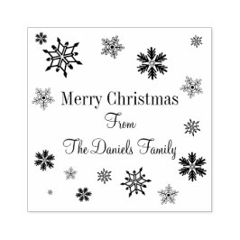 Vallende Sneeuwvlok Kerstmis Hout Kunst Stempel