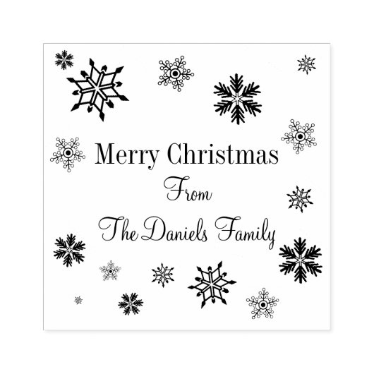 Vallende Sneeuwvlok Kerstmis Hout Kunst Stempel (Afrduk)