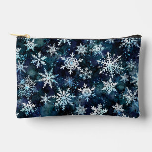 Vallende sneeuwvlokken Diepblauwe Magische Winter  Etui