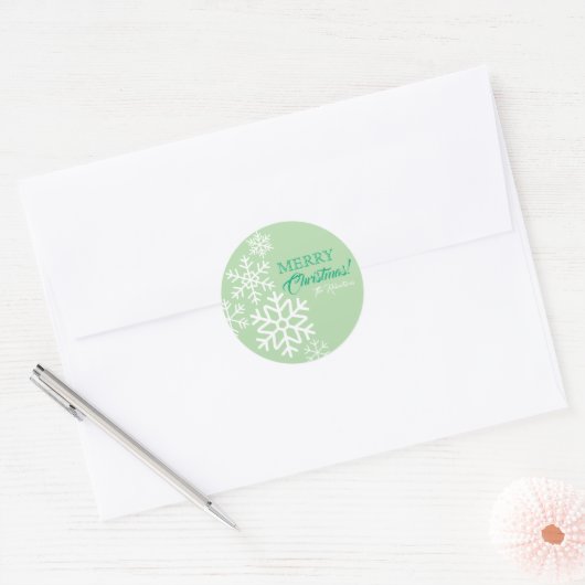 Vallende Sneeuwvlokken Sticker (Envelop)