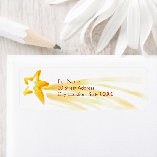 vallende ster etiket (Insitu)