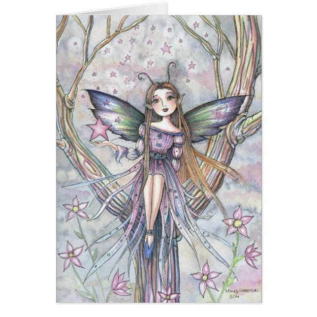 Vallende Ster Fee Blank Card door Molly Harrison (Voorkant)