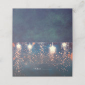 Vallende sterren Blauwe en Roze bruiloft Plaatskaartje (Buitenkant ongevouwen)