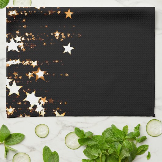 vallende sterren theedoek (Gevouwen)