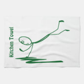 Vallende Stickman keukenhanddoek (Horizontaal)