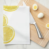Vallende stukjes citroen theedoek (Quarter Fold)