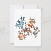 Vallende Uitnodigingen van katten en honden (Voorkant)