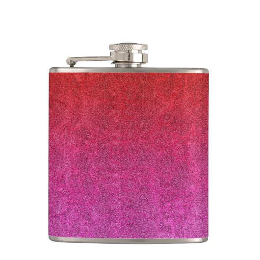 Vallende Valentijn Glitter Gradiënt Heupfles (Voorkant)