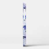 Vallende veren: waterverf blauw. Case-Mate iPhone case (Achterkant / Links)