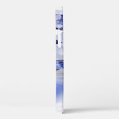 Vallende veren: waterverf blauw. Case-Mate iPhone case (Achterkant / Rechts)