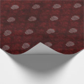 Vallende Victoriaans Skulls Red Cadeaupapier (Hoek)