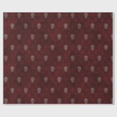 Vallende Victoriaans Skulls Red Cadeaupapier (Vlak)