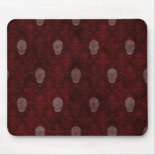 Vallende Victoriaans Skulls Red Muismat