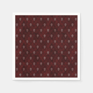 Vallende Victoriaans Skulls Red Servetten