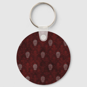 Vallende Victoriaans Skulls Red Sleutelhanger