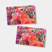 Vallende warme tulpen badge (Voor- en achterkant)