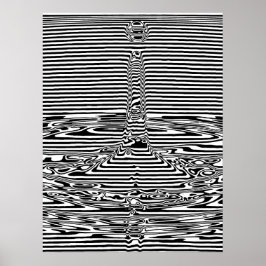 Vallende waterdruppels in Ocean OP Art  Poster