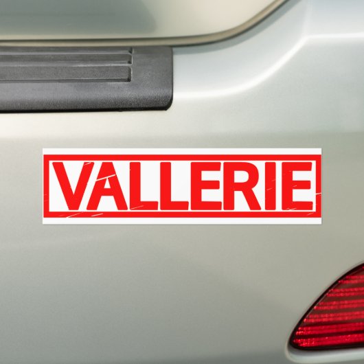 Vallerie Stamp Bumpersticker (Op auto)