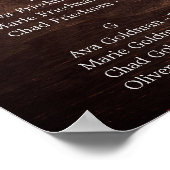 Vallers Rustige houten alfabetische zeegras Poster (Hoek)