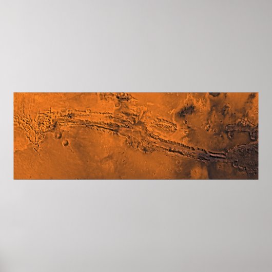 Valles Marineris Canyon System op Mars Panorama Poster (Voorkant)