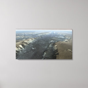 Valles Marineris, de Grand Canyon van Mars Canvas Afdruk