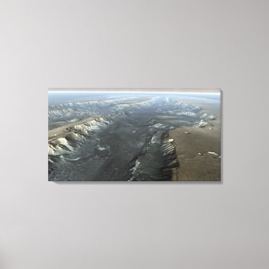 Valles Marineris, de Grand Canyon van Mars Canvas Afdruk (Voorkant)