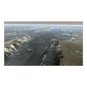 Valles Marineris, de Grand Canyon van Mars Foto Afdruk