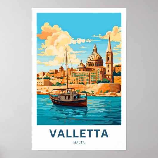 Valleta Malta Reisprint Poster (Voorkant)