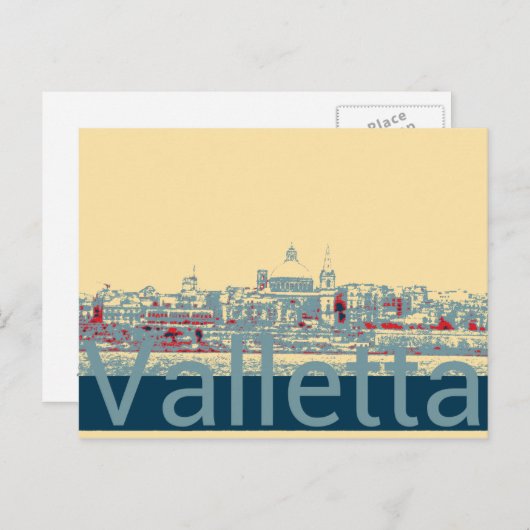 valletta briefkaart (Voorkant / Achterkant)