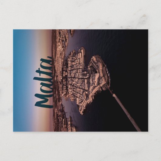 Valletta City Malta Luchtfotografie Briefkaart (Voorkant)
