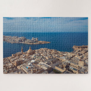 Valletta City Seascape Malta Luchtfoto Legpuzzel