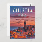 Valletta, een juweel van de Middellandse Zee Briefkaart (Voorkant / Achterkant)