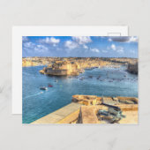 Valletta Harbour Malta Briefkaart (Voorkant / Achterkant)