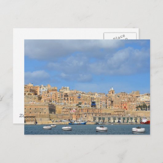 Valletta Harbour, Malta Briefkaart (Voorkant / Achterkant)