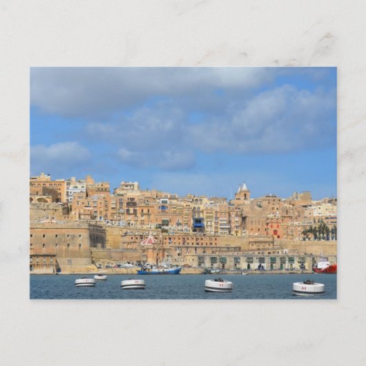 Valletta Harbour, Malta Briefkaart (Voorkant)