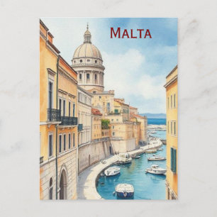 Valletta Malta Antieke Bekende Reisbestemming Briefkaart