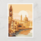 Valletta Malta Art Travel Vintage Briefkaart (Voorkant)