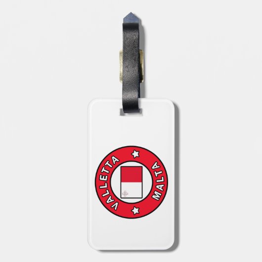 Valletta Malta Bagagelabel (Achterkant verticaal)