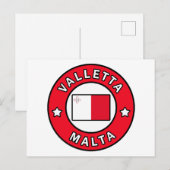 Valletta Malta Briefkaart (Voorkant / Achterkant)