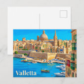Valletta Malta Briefkaart (Voorkant / Achterkant)