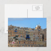 Valletta, Malta Cityscape Architecture Briefkaart (Voorkant / Achterkant)