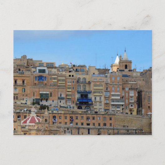 Valletta, Malta Cityscape Architecture Briefkaart (Voorkant)