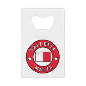 Valletta Malta Creditkaart Flessenopener (Voorkant)