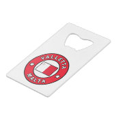 Valletta Malta Creditkaart Flessenopener (Achterkant Gekanteld)