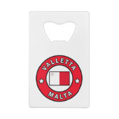 Valletta Malta Creditkaart Flessenopener (Achterkant)