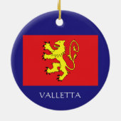 Valletta Malta Crest kerstversiering Keramisch Ornament (Achterkant)