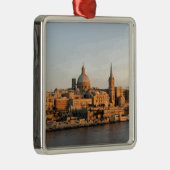 Valletta, Malta in de schemering Metalen Ornament (Rechts)